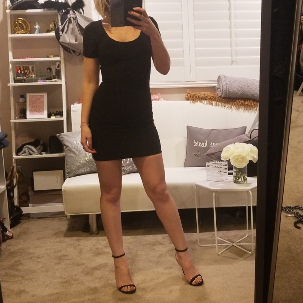 Black mini dress